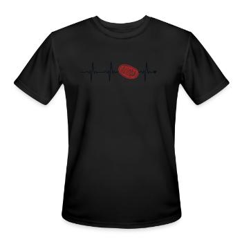 Bread Baking Heartbeat Bread Maker Bread Dough - Men's Moisture Wicking Performance T-Shirt - black - Front - Jackson (183cm)