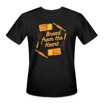 Bread From The Heart Bread Dough Bread Maker - Men's Moisture Wicking Performance T-Shirt - black - Front - Jackson (183cm)