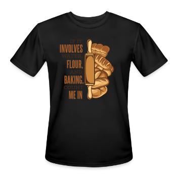 Count Me In Bread Dough Bread Maker Bread Queen - Men's Moisture Wicking Performance T-Shirt - black - Front - Jackson (183cm)