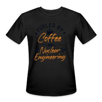 Fueled by Coffee and Nuclear Engineering Nuclear - Men's Moisture Wicking Performance T-Shirt - black - Front - Jackson (183cm)
