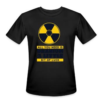 Uranium And A Little Bit Of Luck Uranium Nuclear - Men's Moisture Wicking Performance T-Shirt - black - Front - Jackson (183cm)