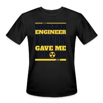 Radiation Gave Me Superpowers Uranium Nuclear - Men's Moisture Wicking Performance T-Shirt - black - Front - Jackson (183cm)