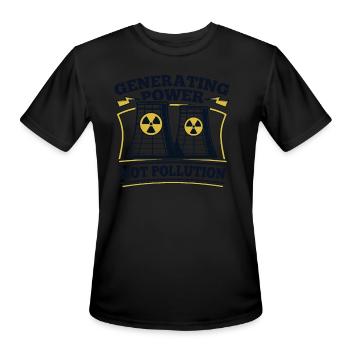 Generating Power Not Pollution Energy Nuclear - Men's Moisture Wicking Performance T-Shirt - black - Front - Jackson (183cm)