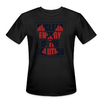 Nuclear Energy Is The Solution Uranium Nuclear - Men's Moisture Wicking Performance T-Shirt - black - Front - Jackson (183cm)