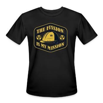The Fission Is My Mission Energy Uranium Nuclear - Men's Moisture Wicking Performance T-Shirt - black - Front - Jackson (183cm)