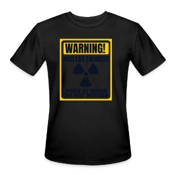 Hard At Work Do Not Bother Energy Uranium Nuclear - Men's Moisture Wicking Performance T-Shirt - black - Front - Jackson (183cm)