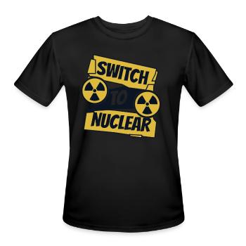 Switch To Nuclear Energy Uranium Operator Nuclear - Men's Moisture Wicking Performance T-Shirt - black - Front - Jackson (183cm)