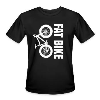 Fat Bike - Men's Moisture Wicking Performance T-Shirt - black - Front - Jackson (183cm)