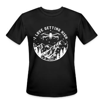 Drone Lover Quote Drone Flying - Men's Moisture Wicking Performance T-Shirt - black - Front - Jackson (183cm)