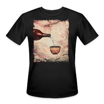 SAKE TO ME! - JAPAN THEME - Men's Moisture Wicking Performance T-Shirt - black - Front - Jackson (183cm)