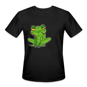 Zombie Frog Nature Lover Gift - Men's Moisture Wicking Performance T-Shirt - black - Front - Jackson (183cm)