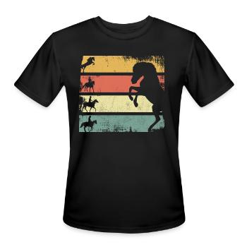 Equestrian Sports - Men's Moisture Wicking Performance T-Shirt - black - Front - Jackson (183cm)