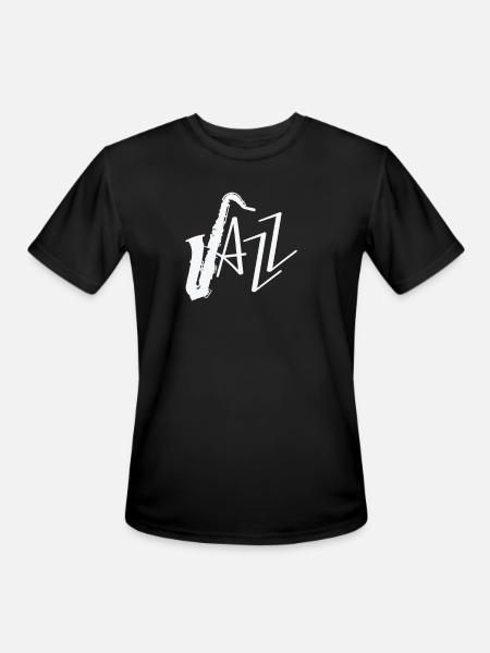 Jazz Saxophone Improvised - Men's Moisture Wicking Performance T-Shirt - black