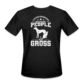 Vétérinaire parce que les gens sont dégoûtants - T-Shirt Performance pour hommes - noir - Devant - Jackson (183cm)