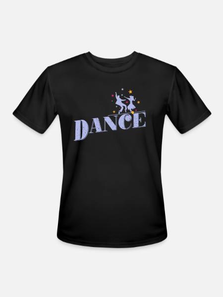 Dancing Couple "Dance - Men's Moisture Wicking Performance T-Shirt - black
