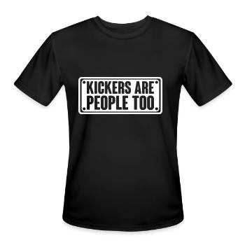 Kickers Are People Too 29 - Men's Moisture Wicking Performance T-Shirt - black - Front - Jackson (183cm)