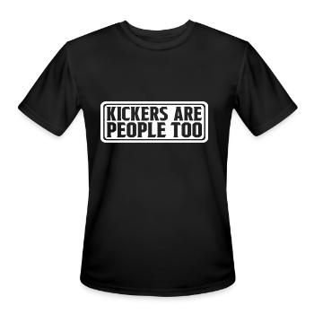 Kickers Are People Too 25 - Men's Moisture Wicking Performance T-Shirt - black - Front - Jackson (183cm)