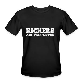 Kickers Are People Too 33 - Men's Moisture Wicking Performance T-Shirt - black - Front - Jackson (183cm)