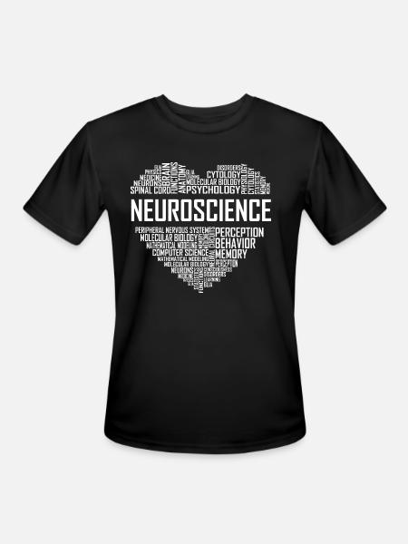 Neuroscience - Heart - Men's Moisture Wicking Performance T-Shirt - black