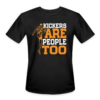 Kickers Are People Too 30 - Men's Moisture Wicking Performance T-Shirt - black - Front - Jackson (183cm)