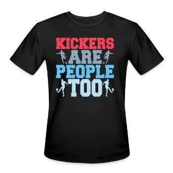 Kickers Are People Too 22 - Men's Moisture Wicking Performance T-Shirt - black - Front - Jackson (183cm)