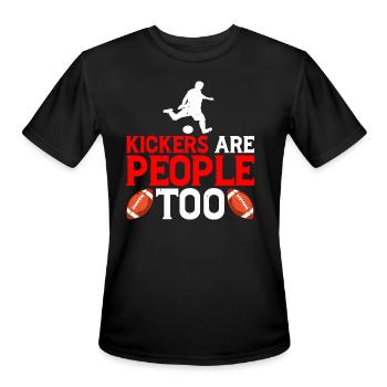 Kickers Are People Too 23 - Men's Moisture Wicking Performance T-Shirt - black - Front - Jackson (183cm)