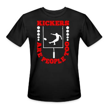 Kickers Are People Too 27 - Men's Moisture Wicking Performance T-Shirt - black - Front - Jackson (183cm)