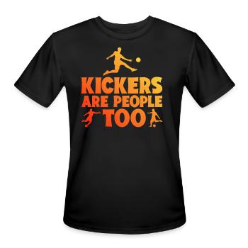 Kickers Are People Too 28 - Men's Moisture Wicking Performance T-Shirt - black - Front - Jackson (183cm)