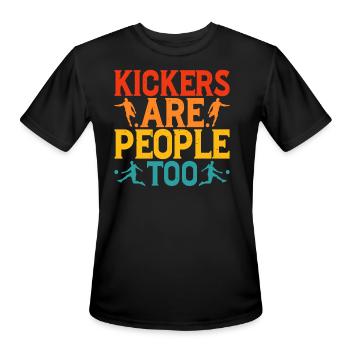 Kickers Are People Too 32 - Men's Moisture Wicking Performance T-Shirt - black - Front - Jackson (183cm)