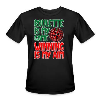 Roulette Is My Game Winning Is My Aim 2 - Men's Moisture Wicking Performance T-Shirt - black - Front - Jackson (183cm)