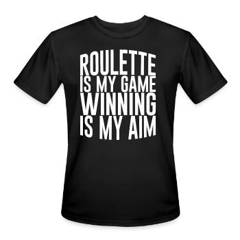 Roulette Is My Game Winning Is My Aim 4 - Men's Moisture Wicking Performance T-Shirt - black - Front - Jackson (183cm)