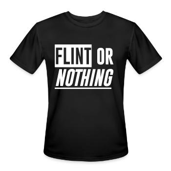 Flint Or Nothing 4 - Men's Moisture Wicking Performance T-Shirt - black - Front - Jackson (183cm)