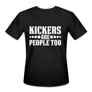 Kickers Are People Too 24 - Men's Moisture Wicking Performance T-Shirt - black - Front - Jackson (183cm)