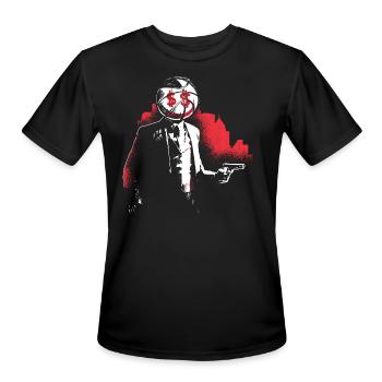 Basketball Dollar Game - Men's Moisture Wicking Performance T-Shirt - black - Front - Jackson (183cm)