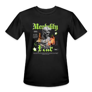 Mentality Fear - Men's Moisture Wicking Performance T-Shirt - black - Front - Jackson (183cm)