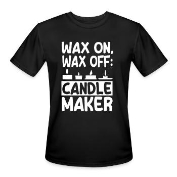Candle Making - Men's Moisture Wicking Performance T-Shirt - black - Front - Jackson (183cm)