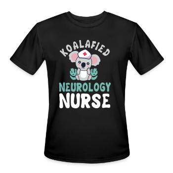 Koalafied Neurology Nurse Neuro Koala - Men's Moisture Wicking Performance T-Shirt - black - Front - Jackson (183cm)
