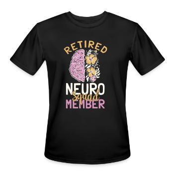 Retired Neuro Squad Member Retirement - Men's Moisture Wicking Performance T-Shirt - black - Front - Jackson (183cm)
