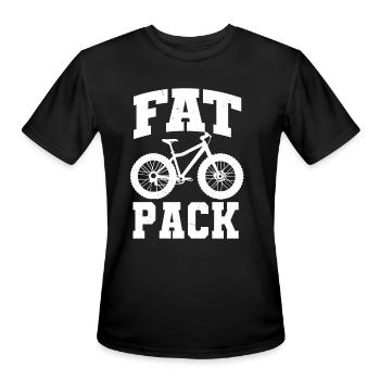 Fat Pack Costume Fat Bike - Men's Moisture Wicking Performance T-Shirt - black - Front - Jackson (183cm)
