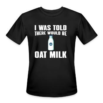 Oat Milk Lover's Ultimate Design - Men's Moisture Wicking Performance T-Shirt - black - Front - Jackson (183cm)