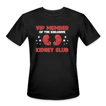 Dialysis VIP Member - Men's Moisture Wicking Performance T-Shirt - black - Front - Jackson (183cm)