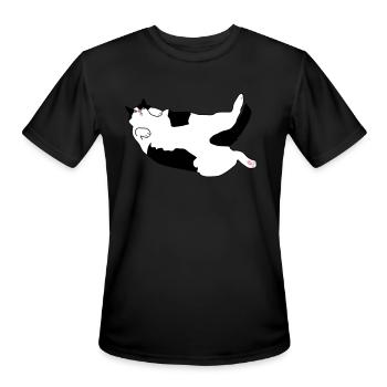 The Fat Cat - Men's Moisture Wicking Performance T-Shirt - black - Front - Jackson (183cm)