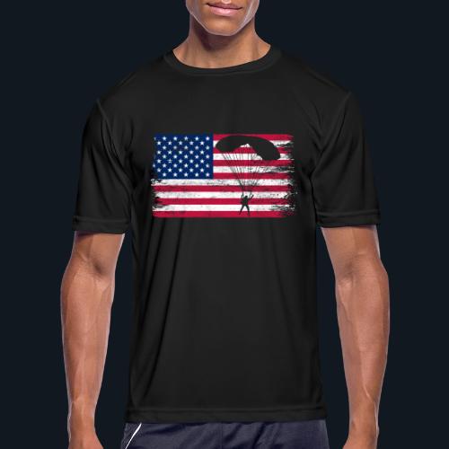 American paratrooper 1 - Men's Moisture Wicking Performance T-Shirt