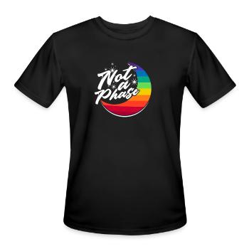Not a phase - trans - Men's Moisture Wicking Performance T-Shirt - black - Front - Jackson (183cm)