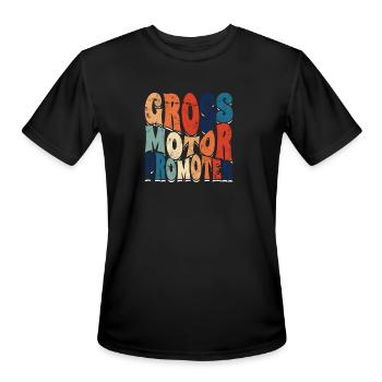 Gross Motor Promoter - pediatric therapist - Men's Moisture Wicking Performance T-Shirt - black - Front - Jackson (183cm)