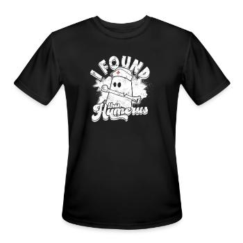 I found this humerus - humerus - Men's Moisture Wicking Performance T-Shirt - black - Front - Jackson (183cm)