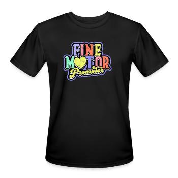 Fine Motor Promoter - sensory disorders - Men's Moisture Wicking Performance T-Shirt - black - Front - Jackson (183cm)