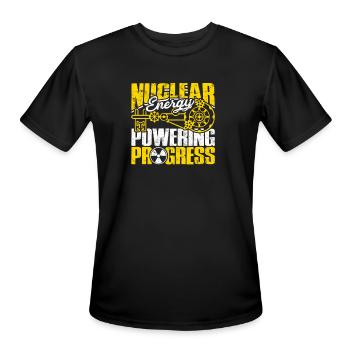 Nuclear Energy: Powering Progress - Nuclear - Men's Moisture Wicking Performance T-Shirt - black - Front - Jackson (183cm)