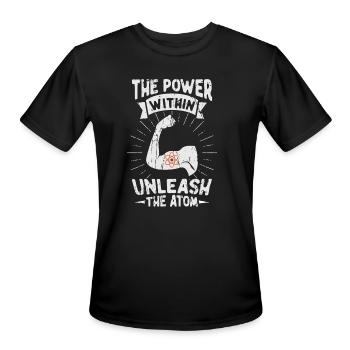 The Power Within: Unleash the Atom - Nuclear - Men's Moisture Wicking Performance T-Shirt - black - Front - Jackson (183cm)