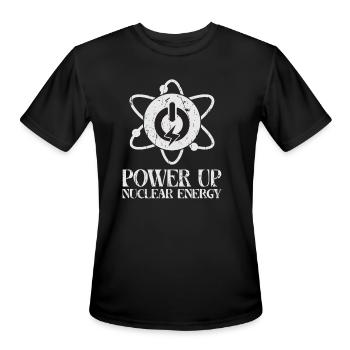 Power Up: Nuclear Energy - Nuclear - Men's Moisture Wicking Performance T-Shirt - black - Front - Jackson (183cm)